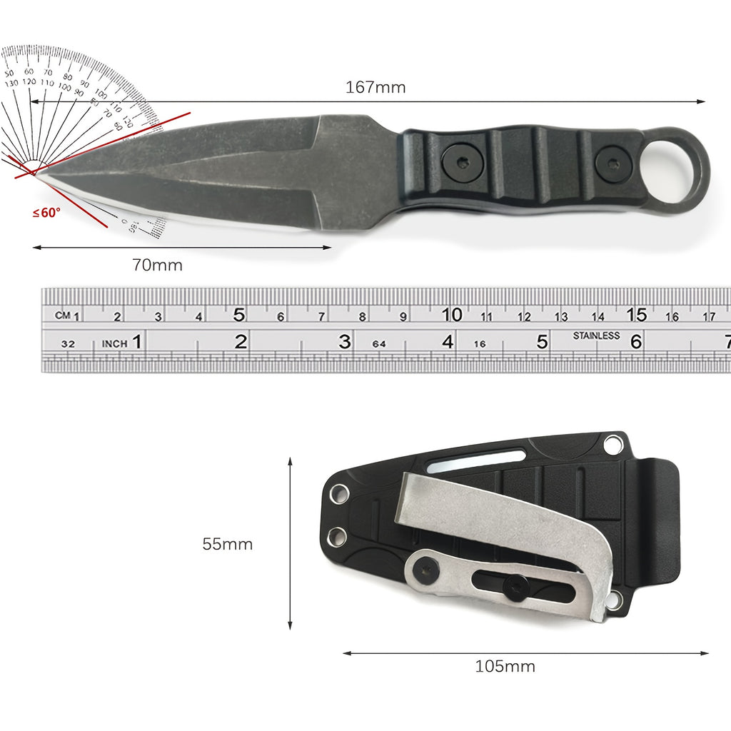 compact stainless steel edc knife sheath suitable