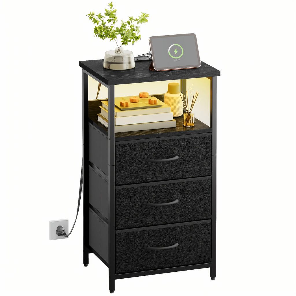 1 2pcs night stand display stand 1 2 3 4 drawers led