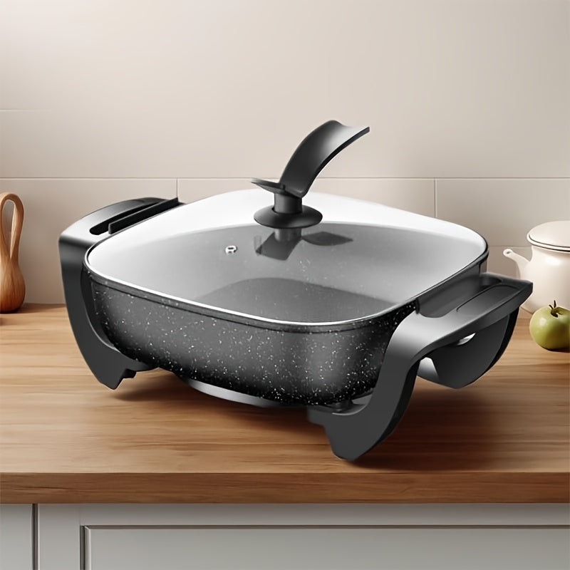 1pc12x12 inch non stick ceramic electric pot glass lid