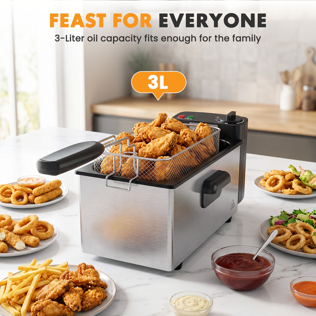 3 5l deep fryer home use 1800w   3 baskets