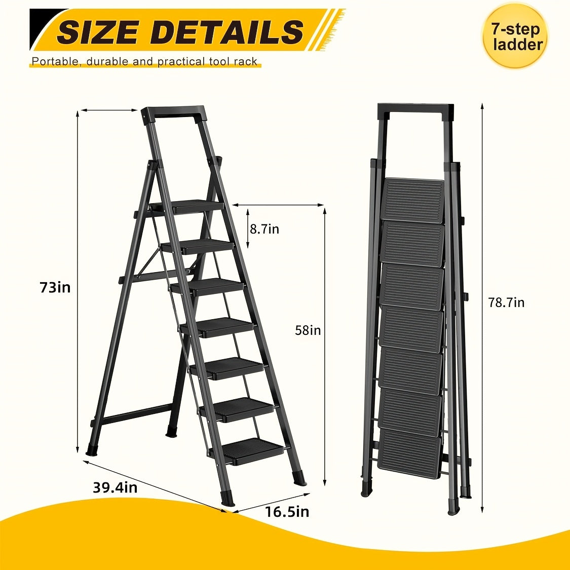 heavy duty   step ladder platform folding step stool