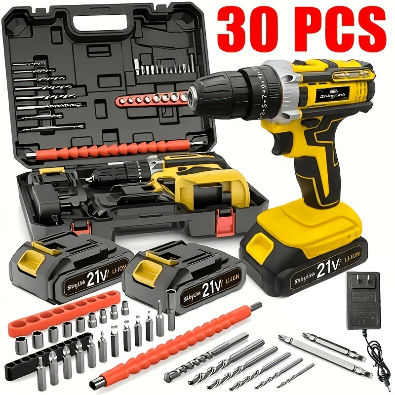 21v cordless drill set 1 18 30 32 35 136 148pcs electric