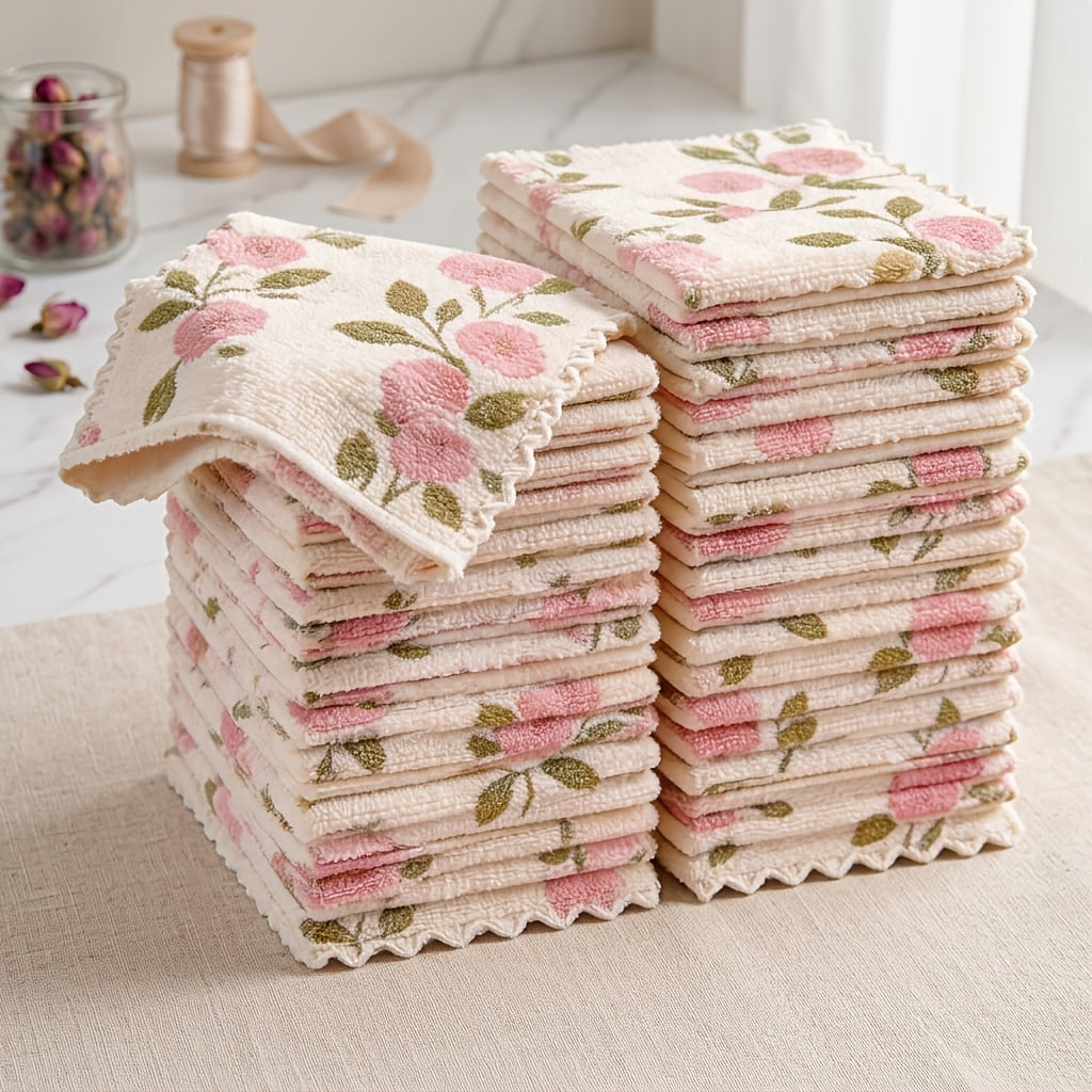 8 16 32pcs coral fleece reusable cleaning cloths super
