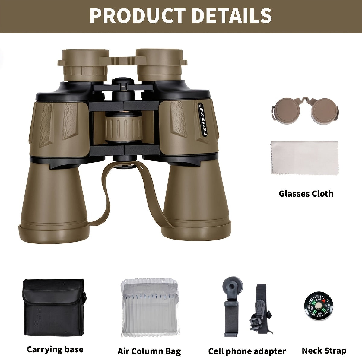 high powered binoculars   phone adapter ideal bird