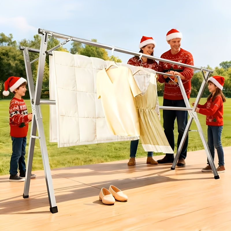 three bar foldable clothes drying rack 63 78 7 95