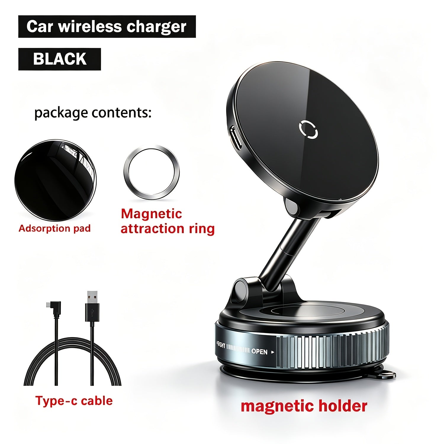 wireless car charger 15w magnetic fast charging car phone