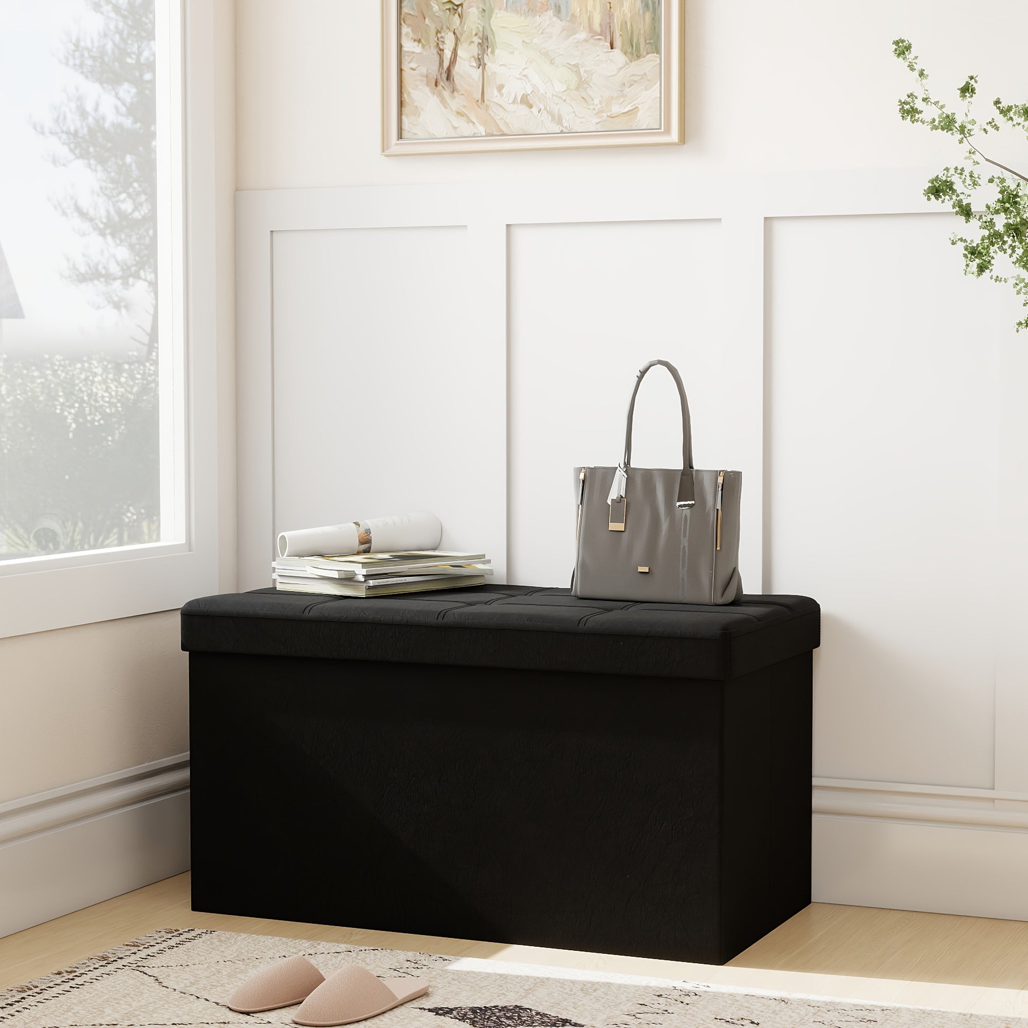 leather linen   storage bench padded   storage