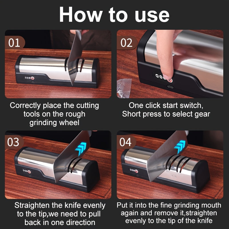 electric knife sharpener fast sharpening   adjustment