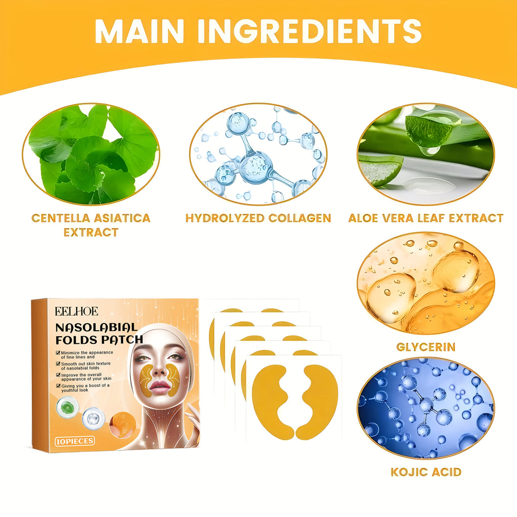 50pcs patches designed reduce nasolabial fold wrinkles a