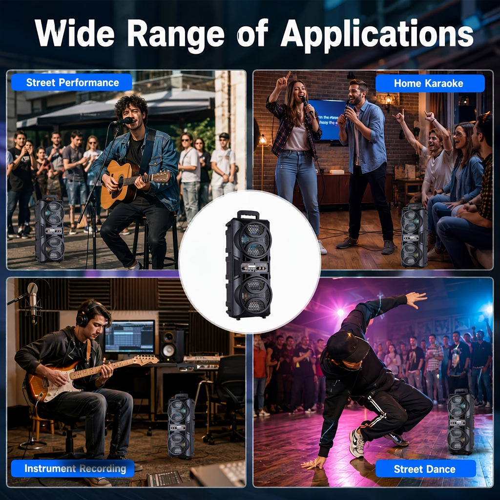 3000w portable bluetooth speaker   5 subwoofer stereo