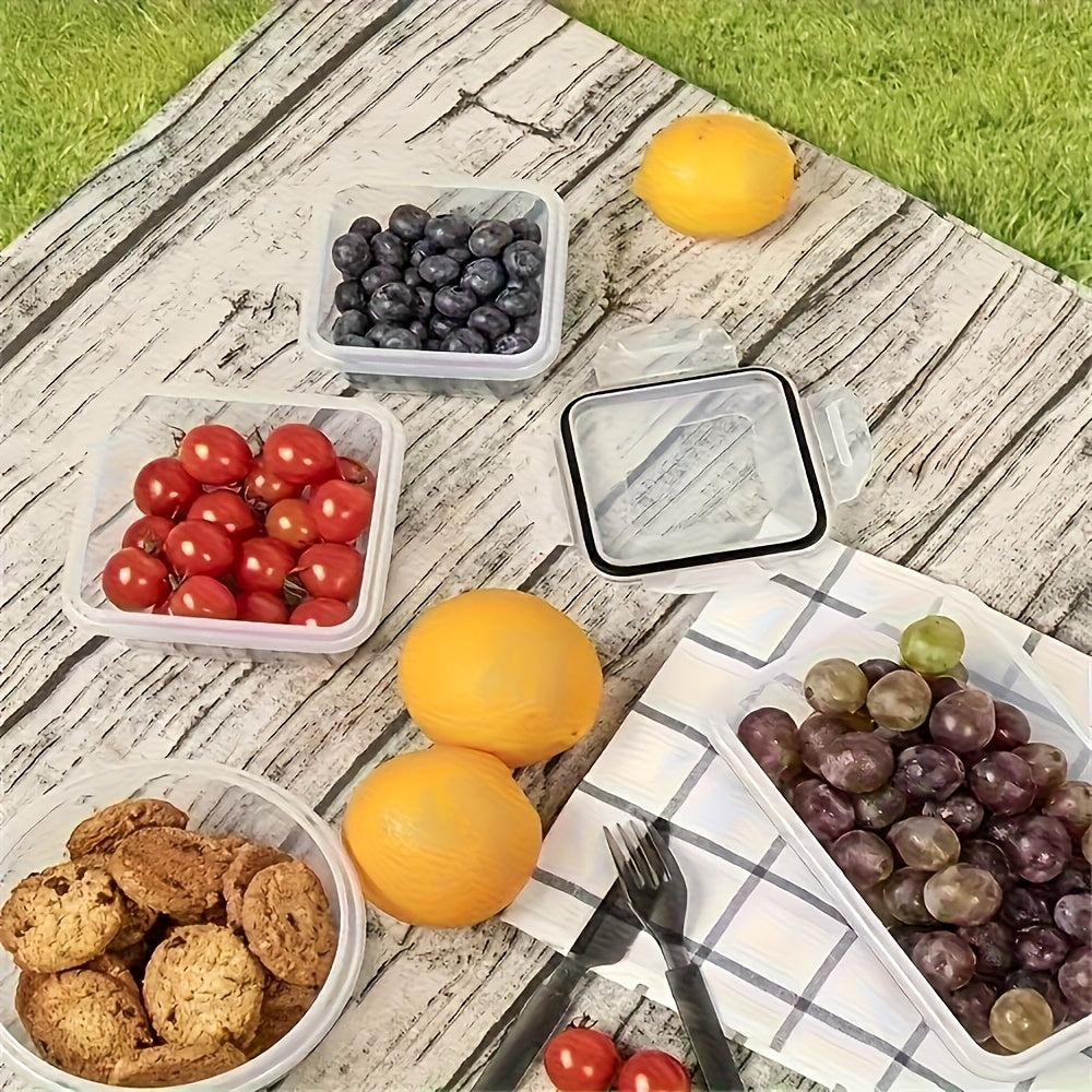 8pcs 4 lids 4 containers transparent stackable food storage