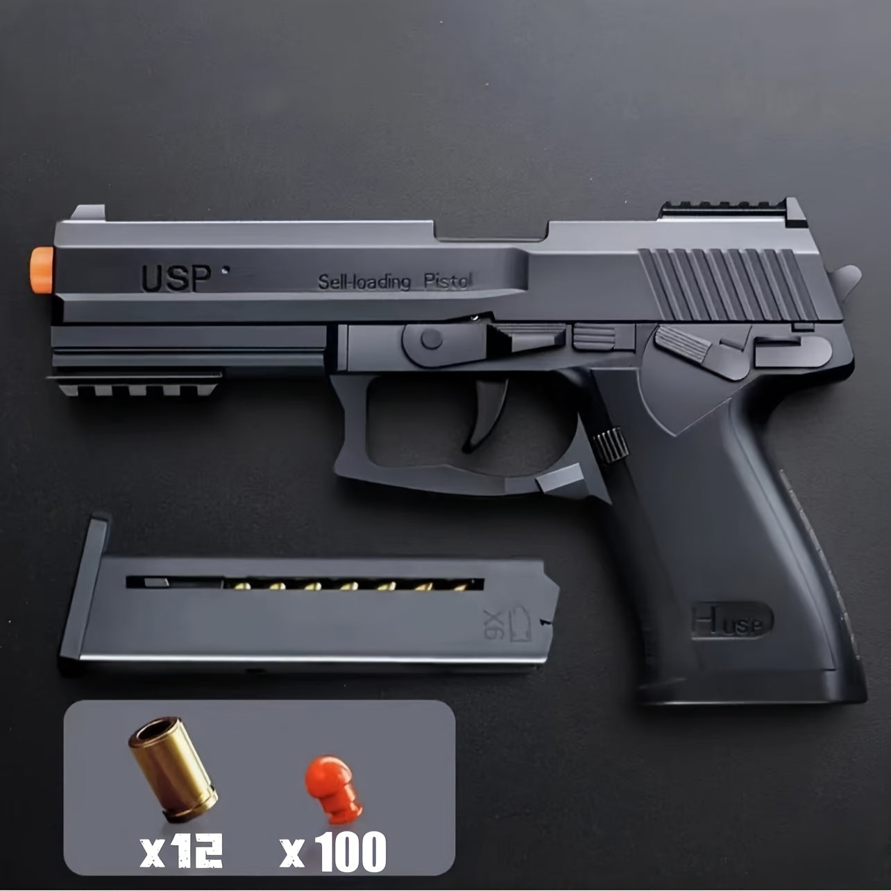2025 usp toy   clip pistol continuous shooting 100