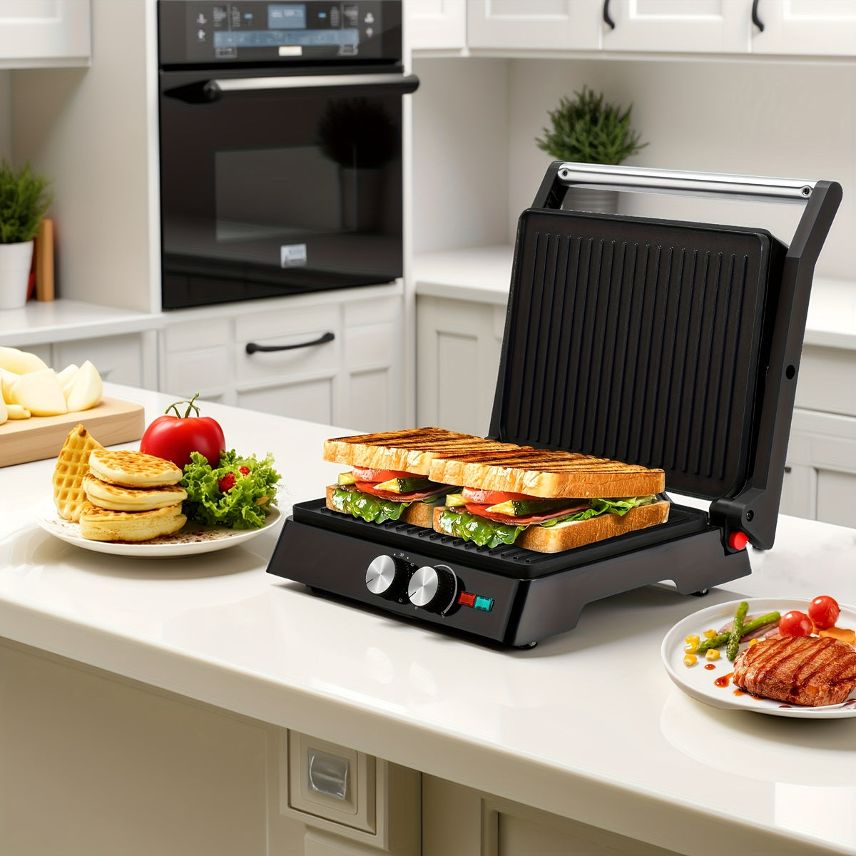 3 in 1 electric indoor grill   non stick cooking