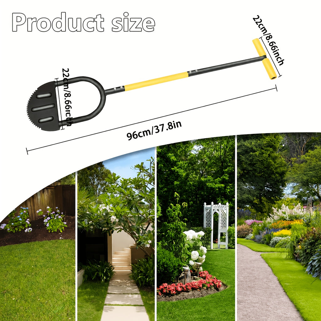 manual edge cutting shovel handle half lawn edge cutting