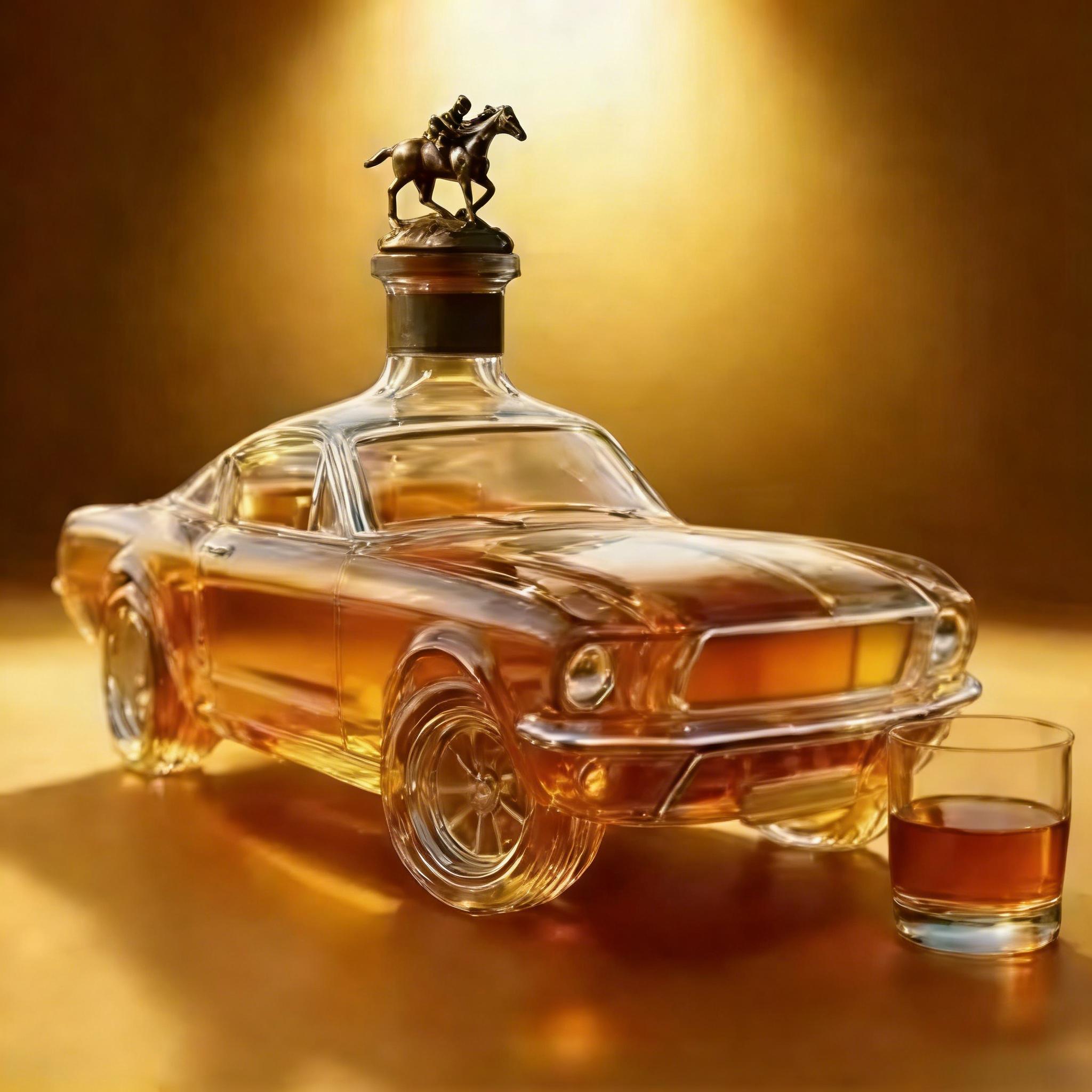 400ml hand blown car shaped whiskey bottle car model wine