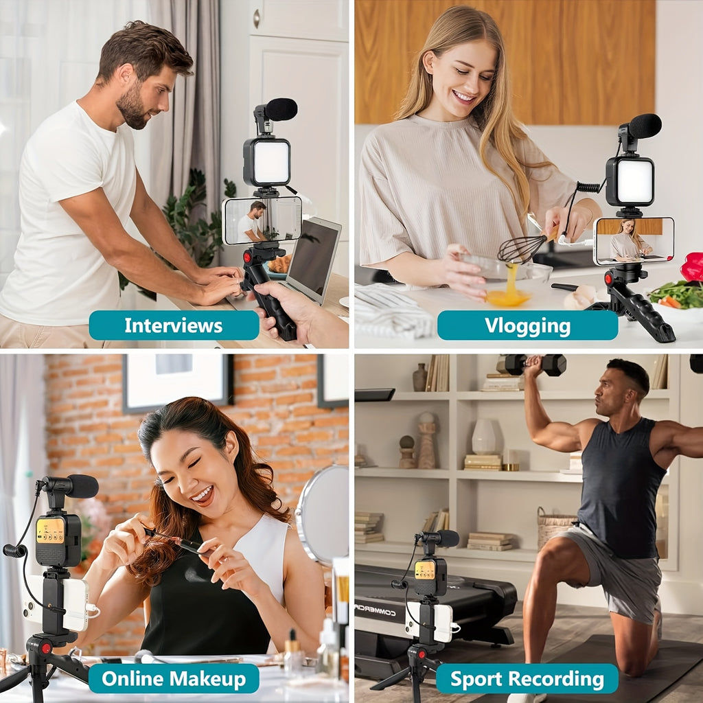 mobile vlog kit portable smartphone tripod