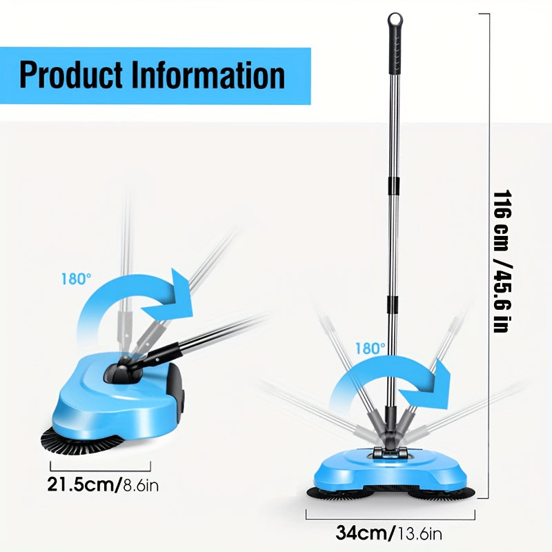 3 in 1 hand push broom multifunctional cleaning tool sweep
