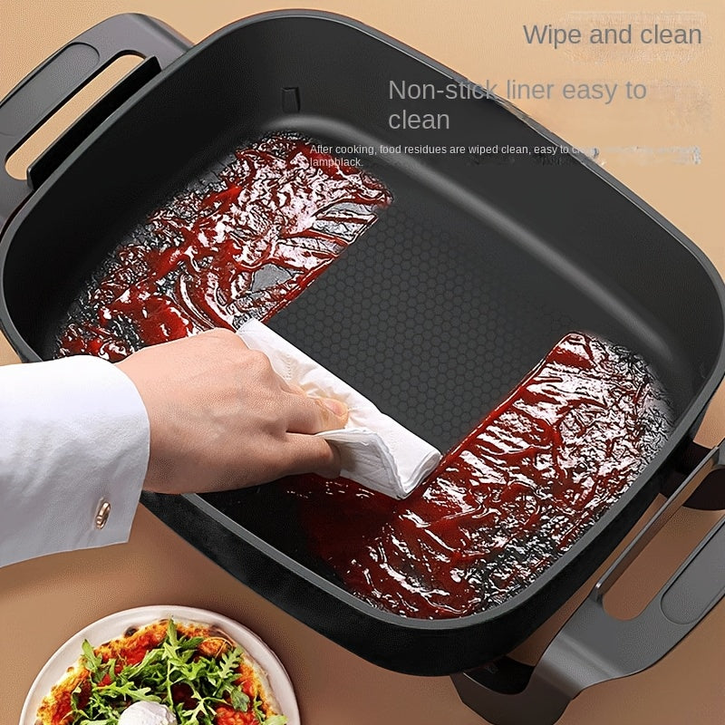 1pc12x12 inch non stick ceramic electric pot glass lid