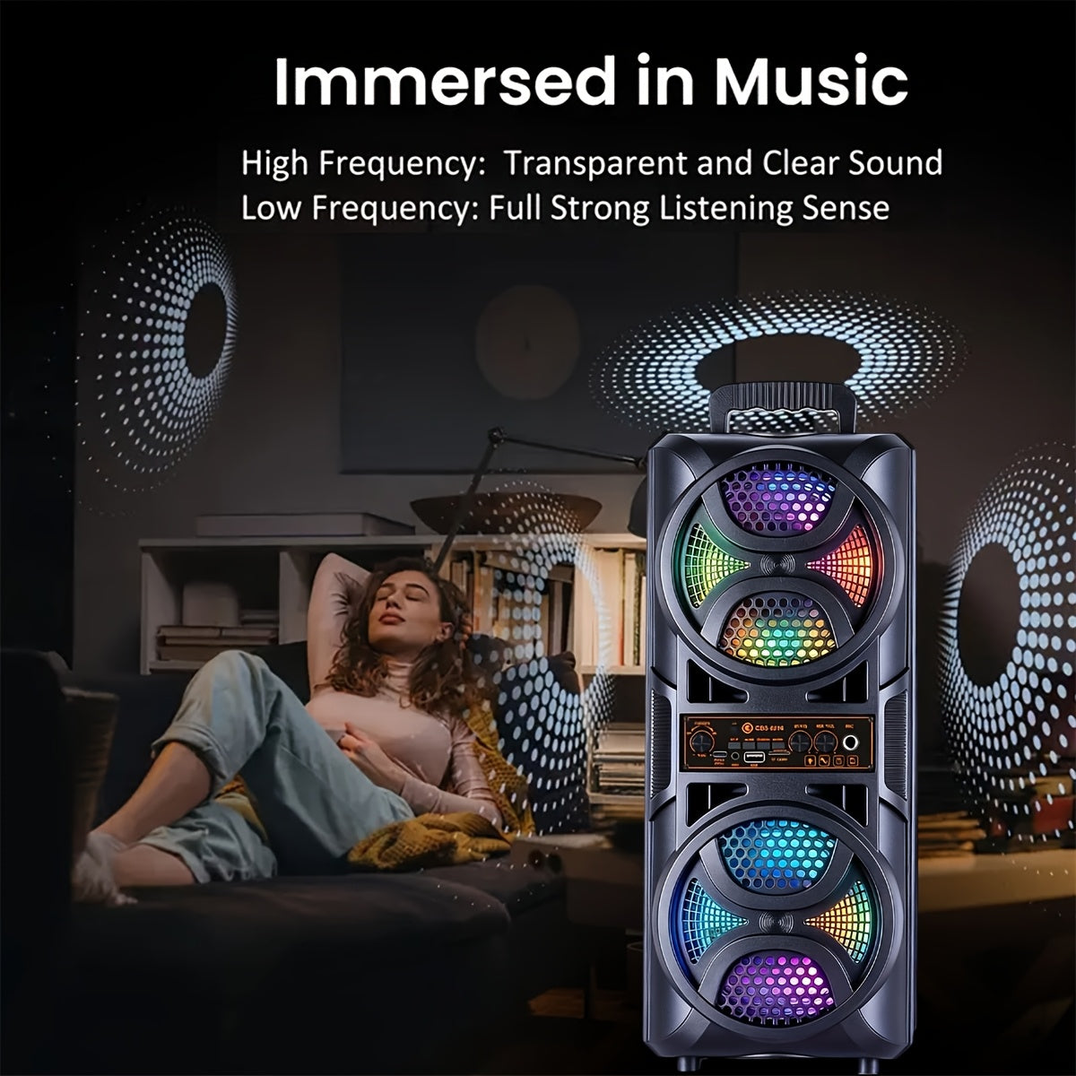 portable large speaker subwoofer microphone suitable karaoke