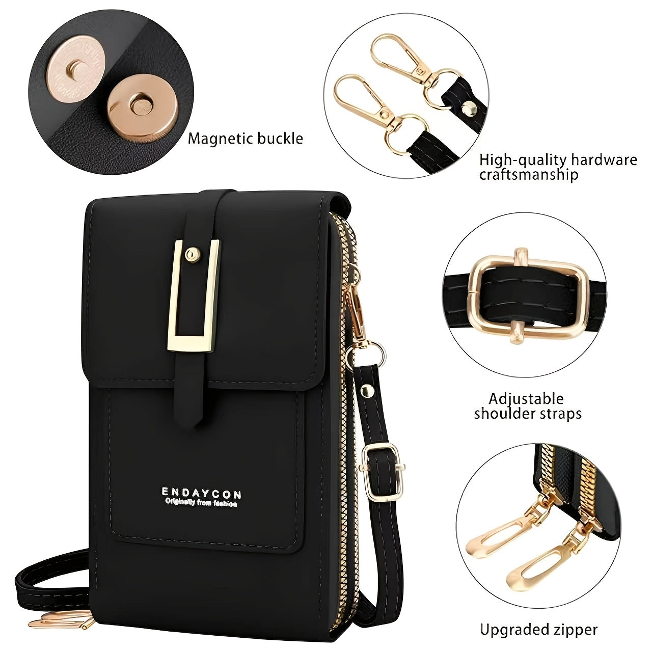 2pcs set crossbody phone bag multi functional vertical