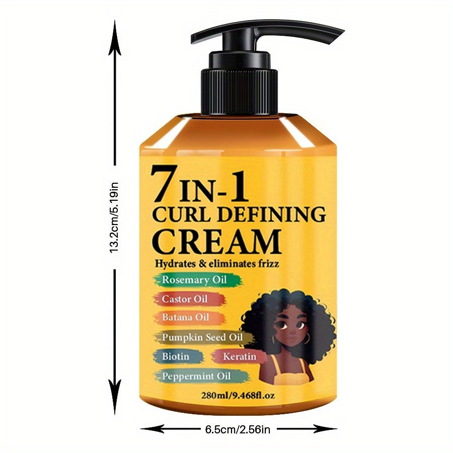 new arrival 7 in 1 hair curling cream moroccan