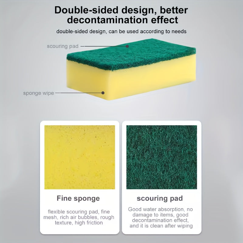 21pcs set heavy duty scrubbing sponges dual sided kitchen