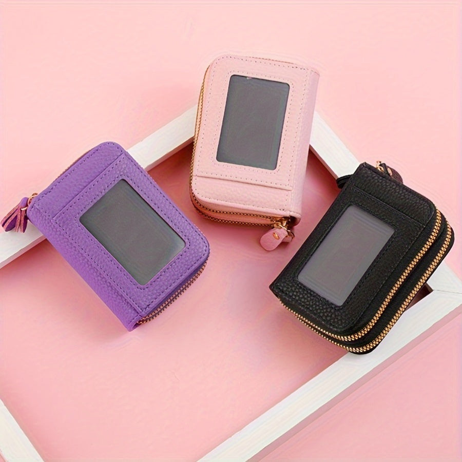 1pc stylish womens zippered coin purse portable small card