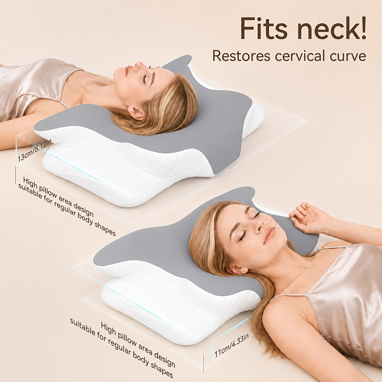 wkeff almohada cervical para cuello pillows sleeping