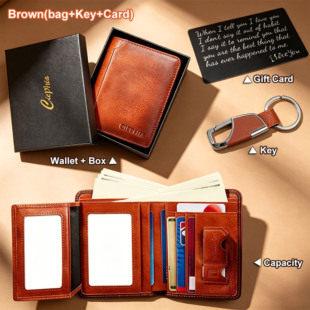 rfid leather wallet fathers day gifts men rfid blocking