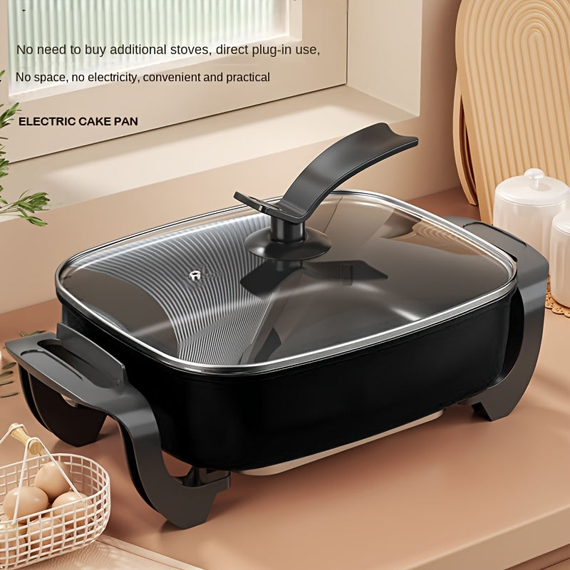 1pc12x12 inch non stick ceramic electric pot glass lid