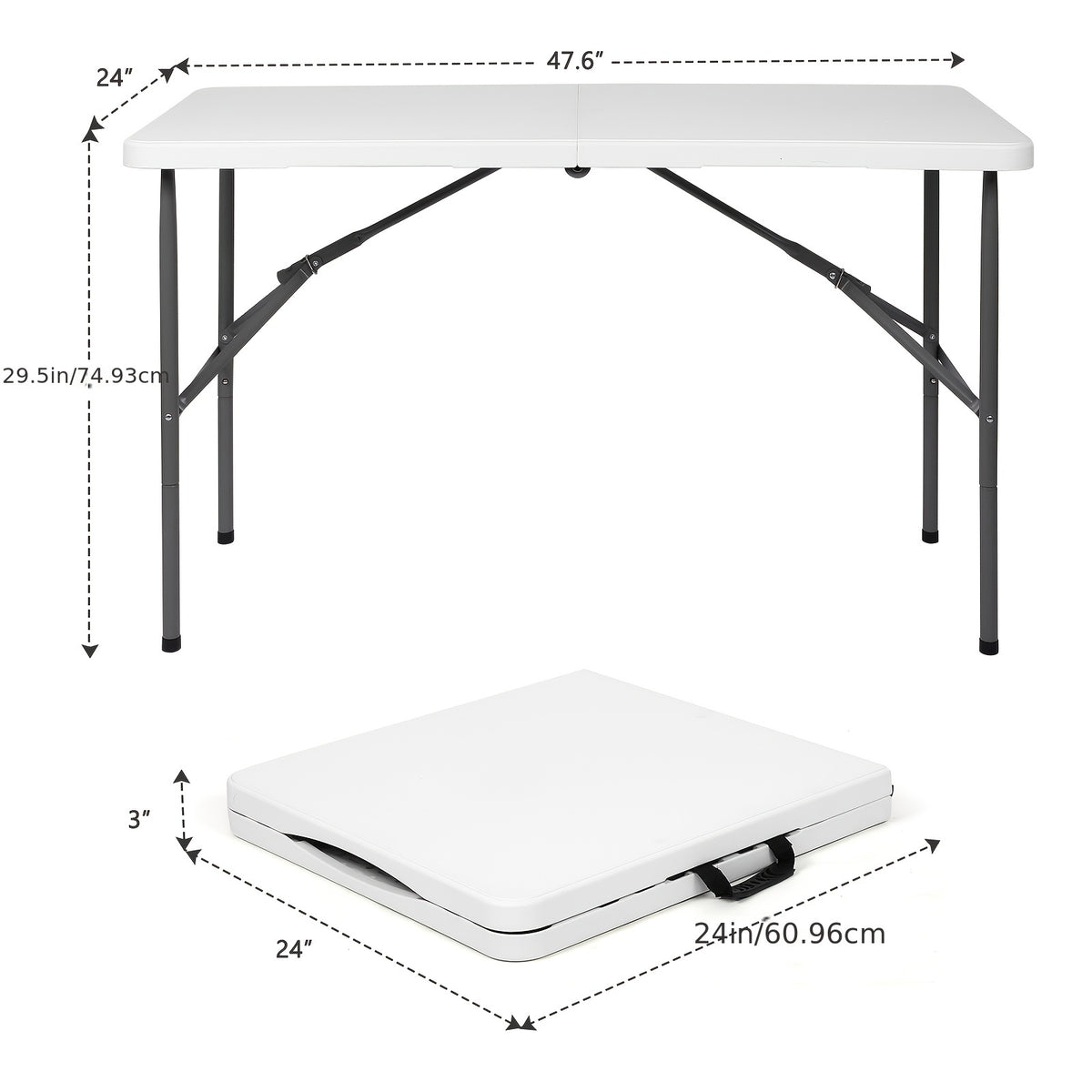 4ft 6ft plastic folding table portable dining table indoor
