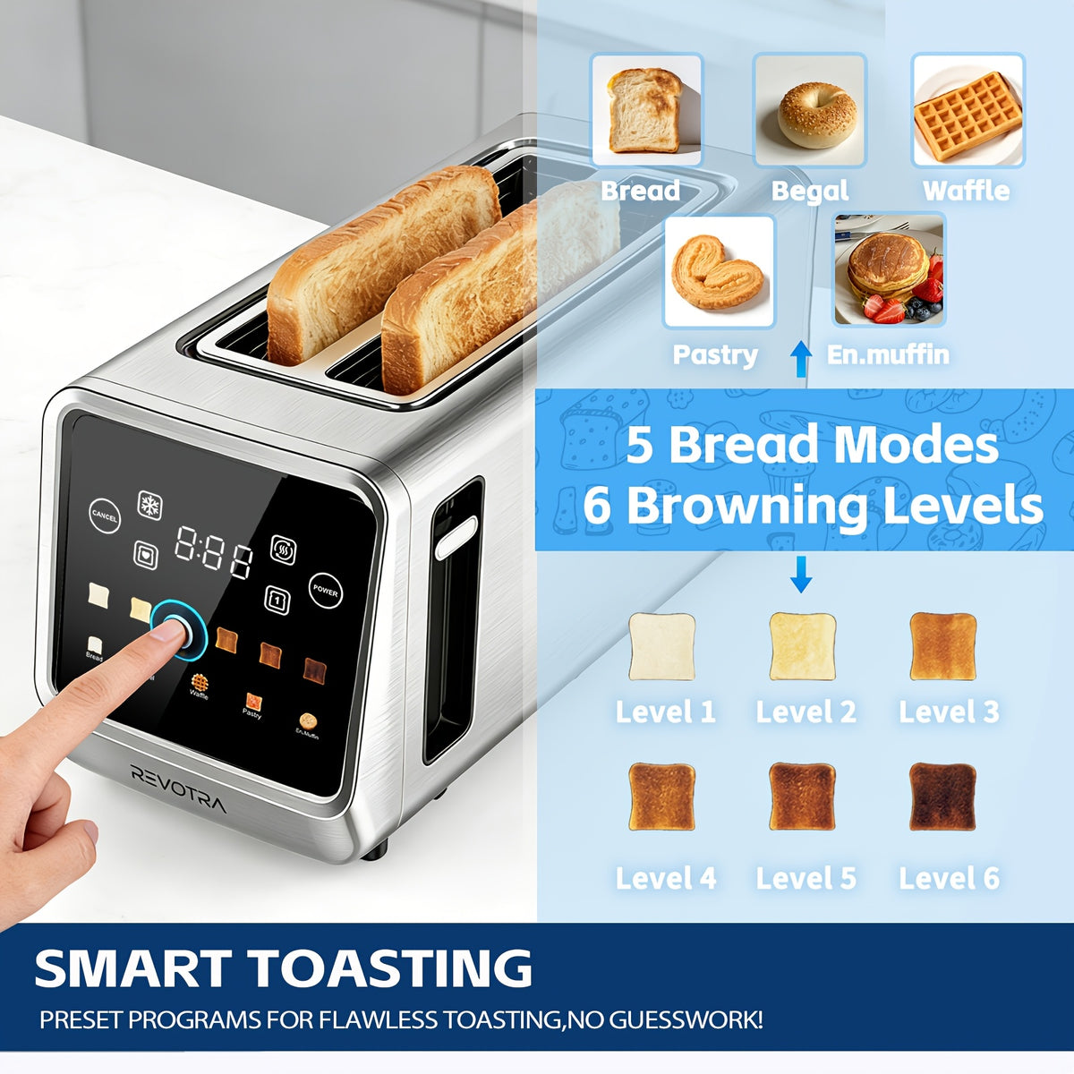 long slot toaster 4     led display 1