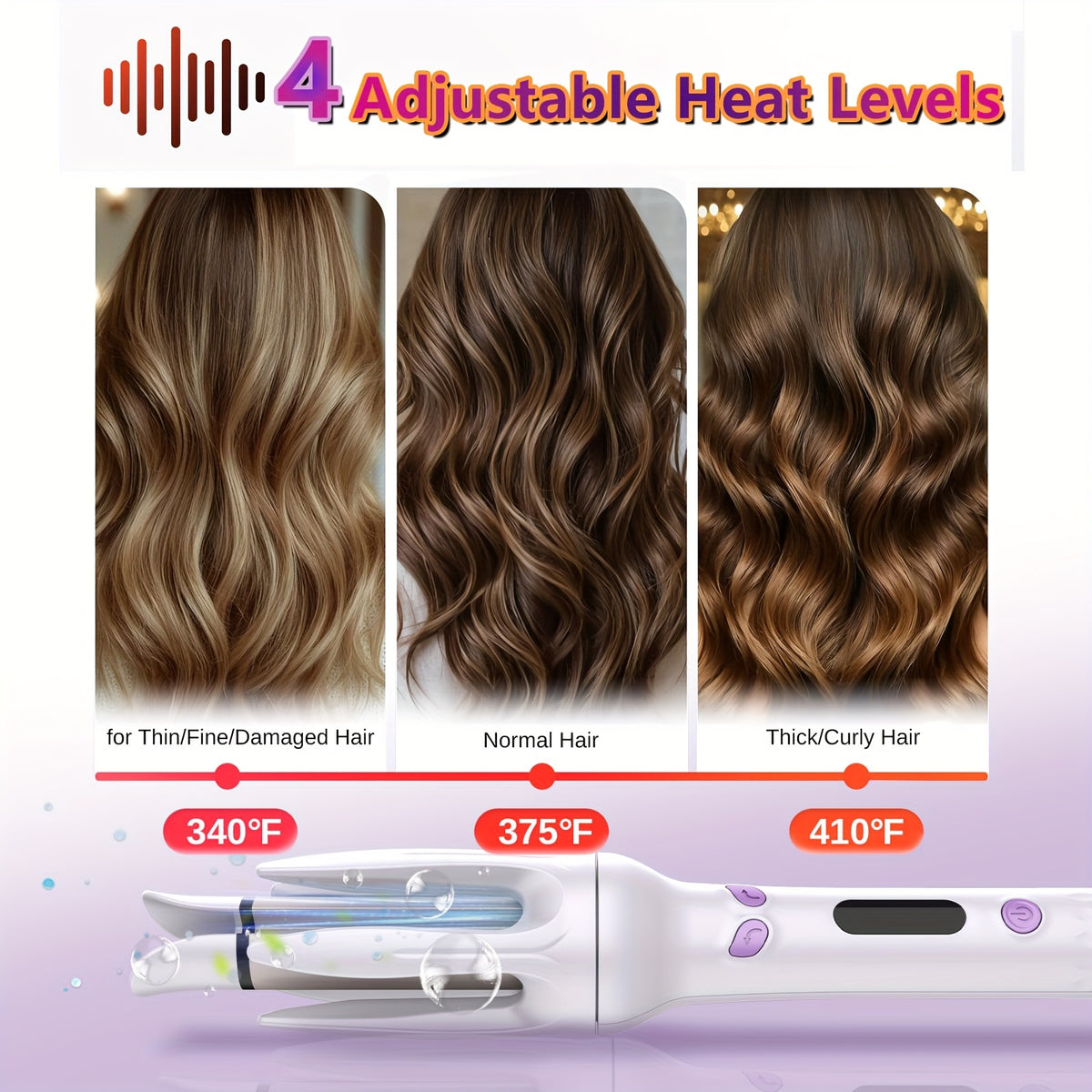 automatic hair curler 28mm   4 temperature