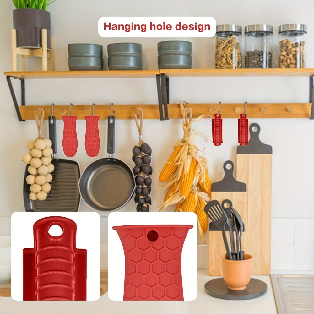 set 4 silicone heat resistant handle covers   handle
