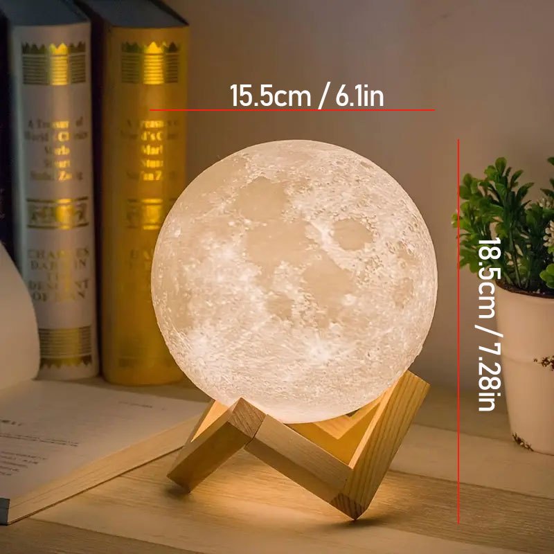 16 color rgbw   lamp remote control wooden stand 3d