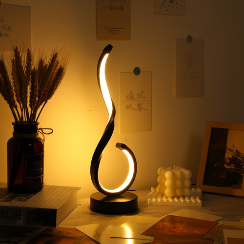 1pc minimalist modern iron usb three color dimmable desktop