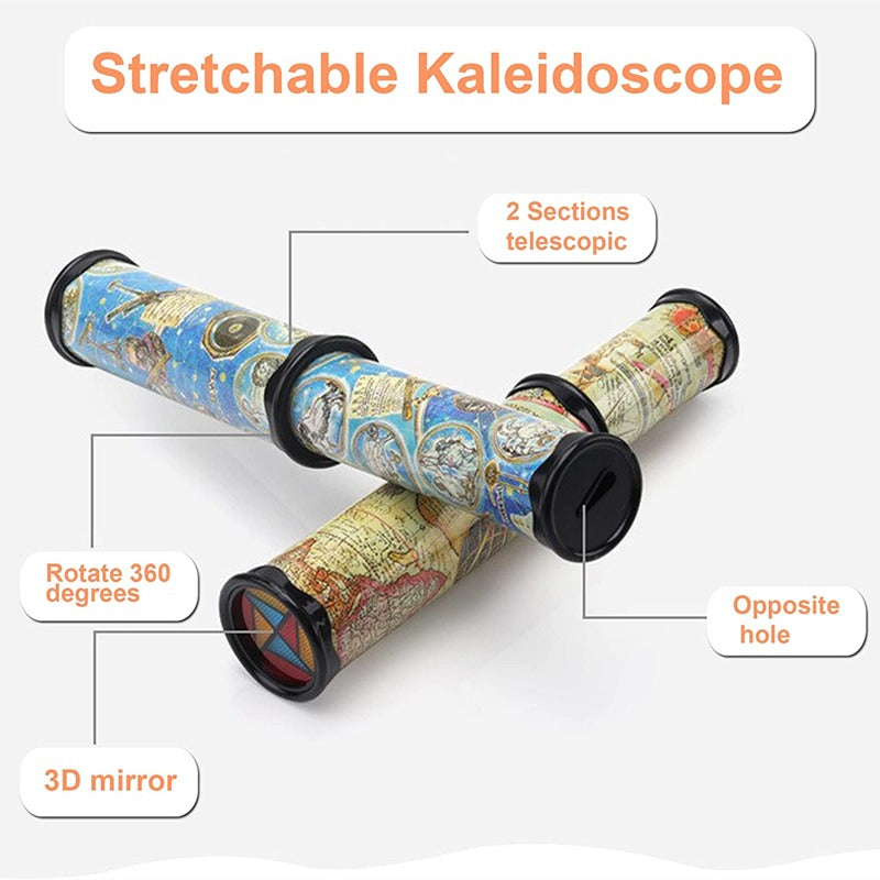 1pc random color classic kaleidoscope toy pullable extension