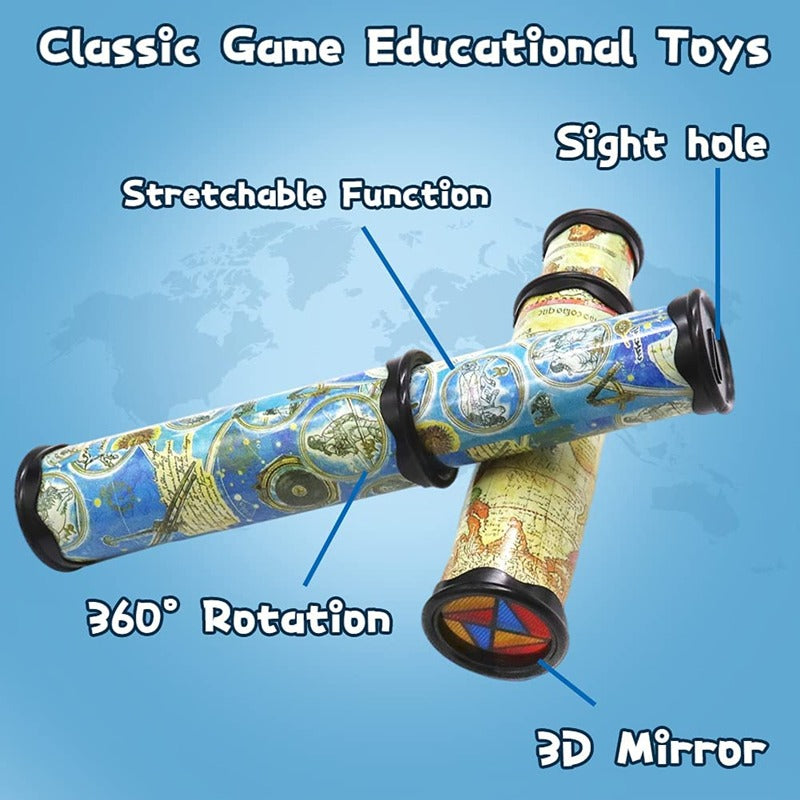 1pc random color classic kaleidoscope toy pullable extension
