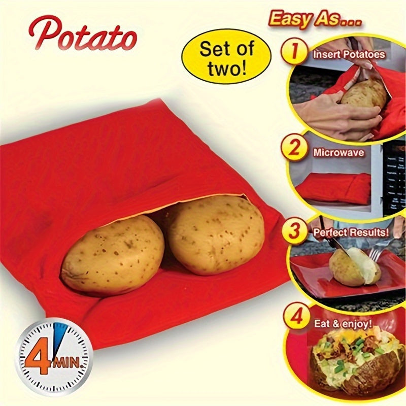 1pc reusable microwave potato cooker bag   baked