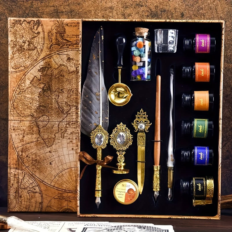 halloween gifts vintage   pen set calligraphy painting