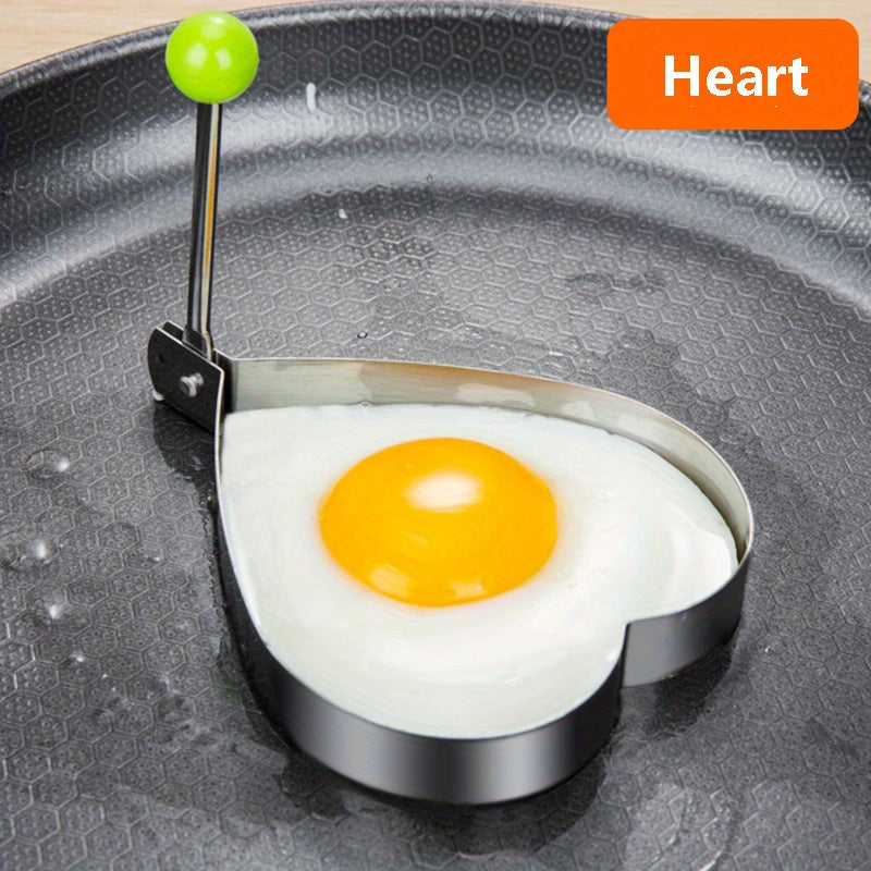 4pcs stainless steel egg mold set   flower round