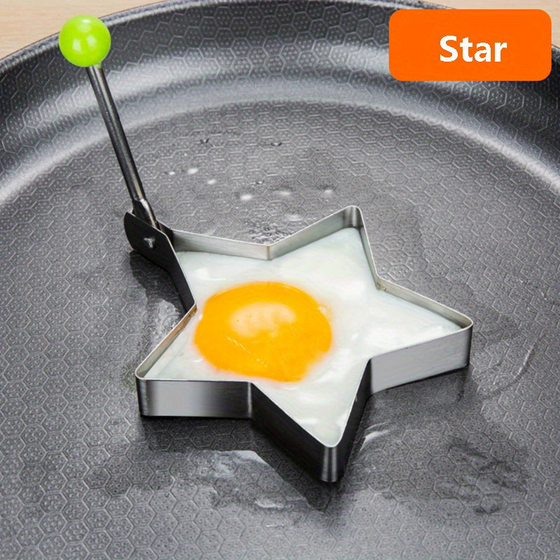 4pcs stainless steel egg mold set   flower round
