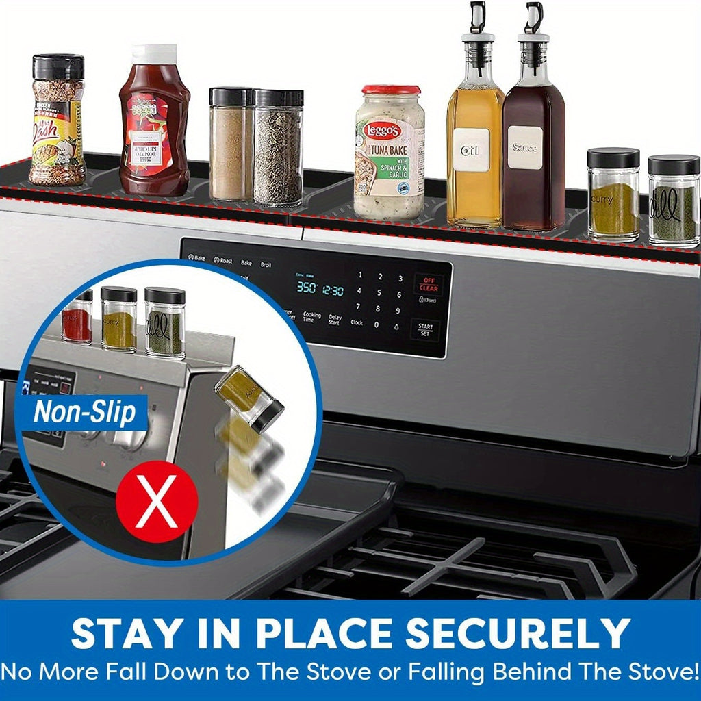 tfs 30 inch black magnetic spice rack organizer stove