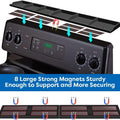 tfs 30 inch black magnetic spice rack organizer stove