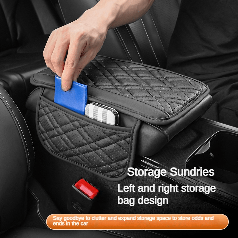 breathable pu leather car armrest cushion multifunctional
