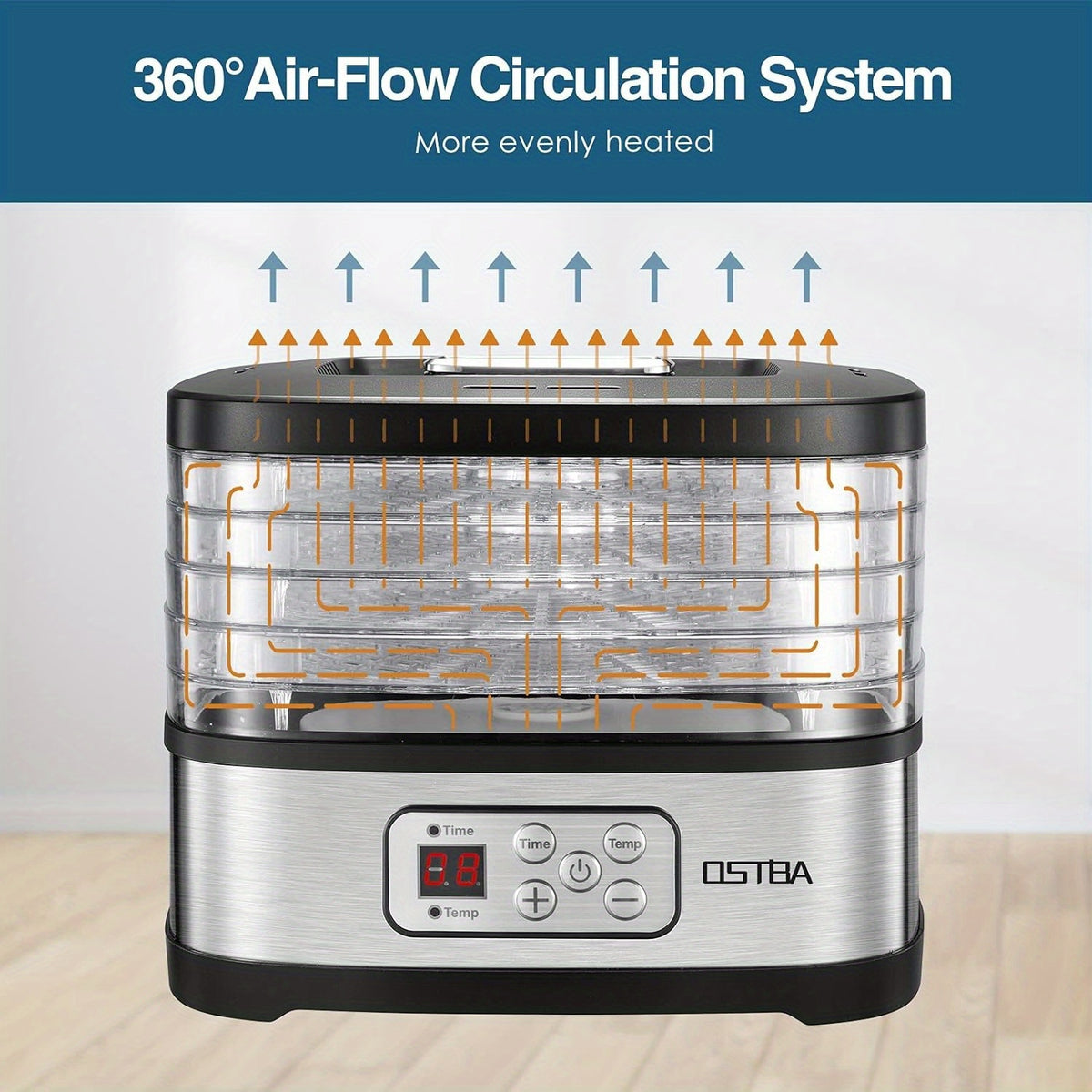 food dehydrator machine adjustable temperature 72h