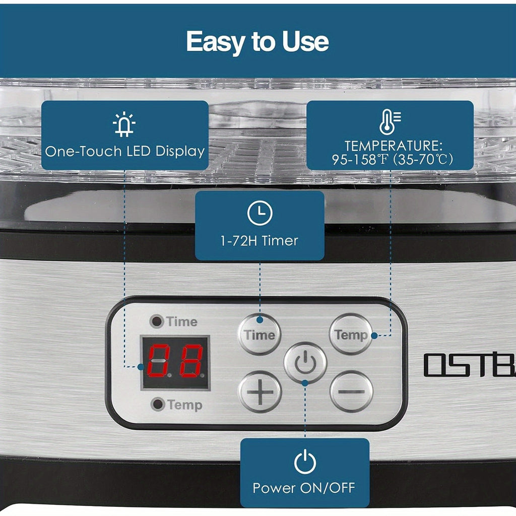 food dehydrator machine adjustable temperature 72h