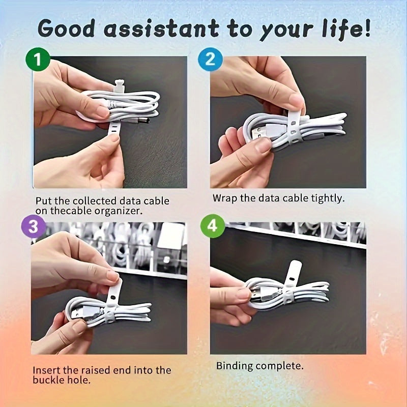 8pcs plastic cable organizer   a desktop storage