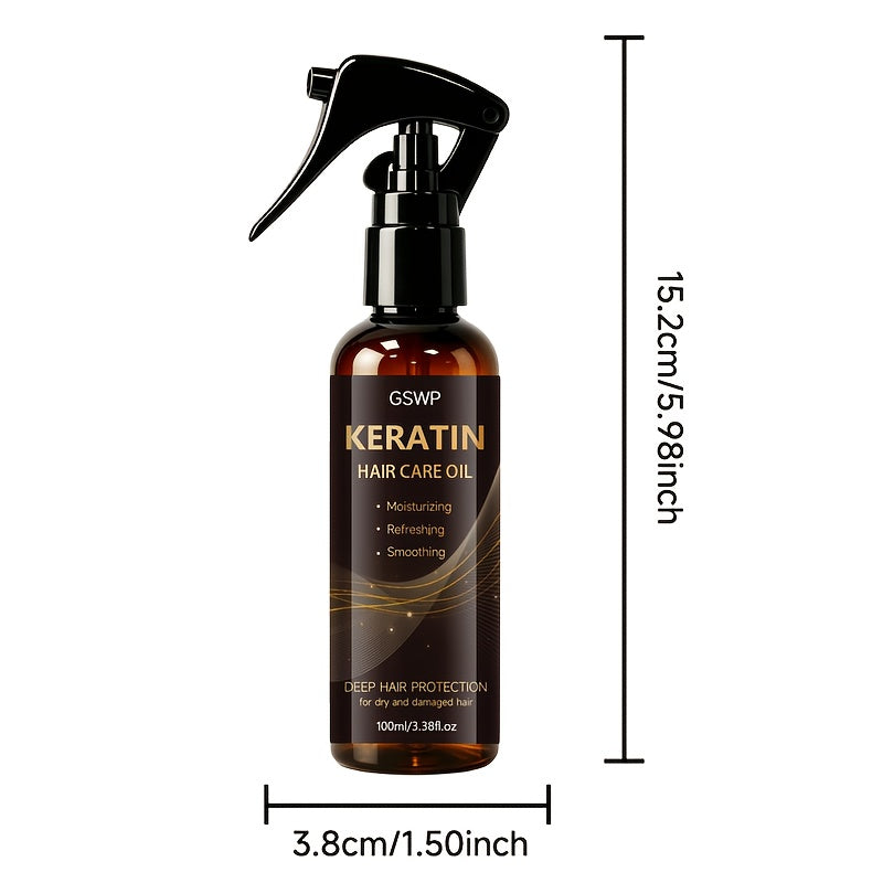 keratin hair care oil spray deep moisturizing heat