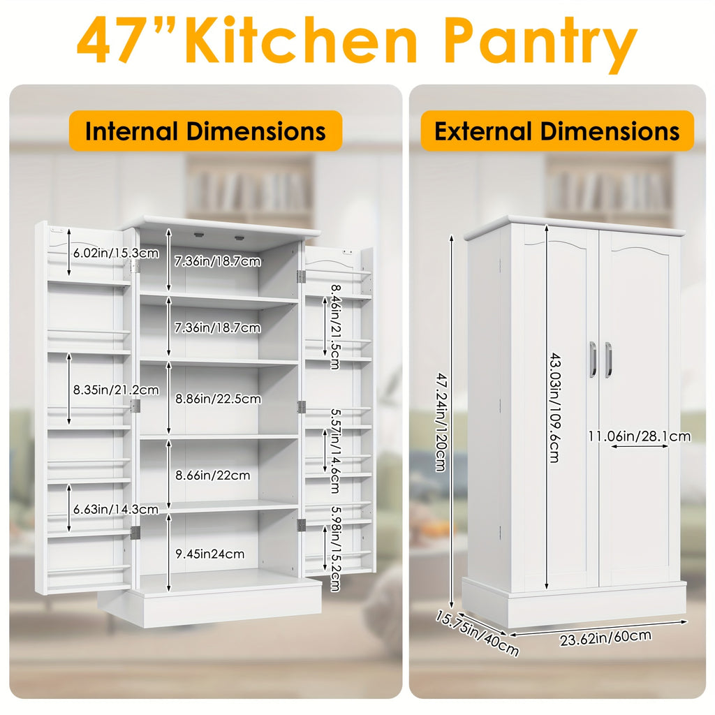 47 inches pantry cabinet kitchen pantry cabinet adjustable